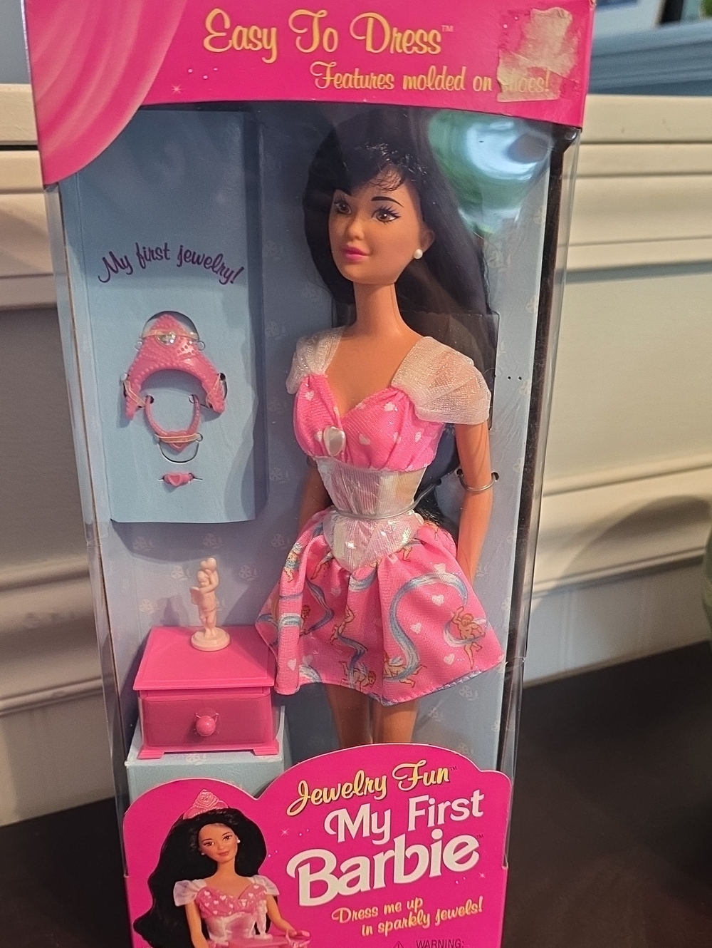 Barbie Easy To Dress Jewelry Fun Doll in Bright Pink Dress